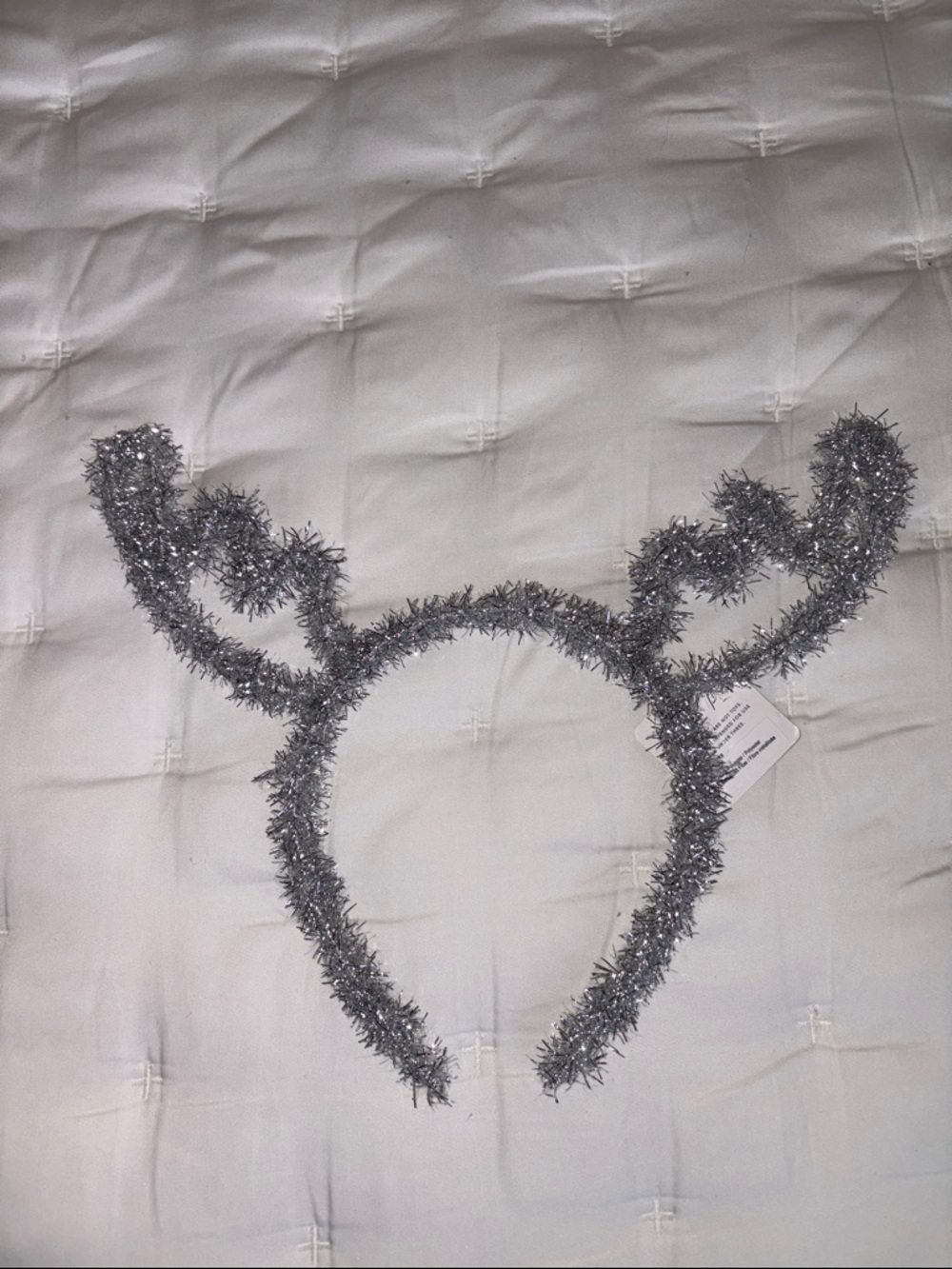 J.Crew Crewcuts Silver Tinsel Reindeer Antler Headband